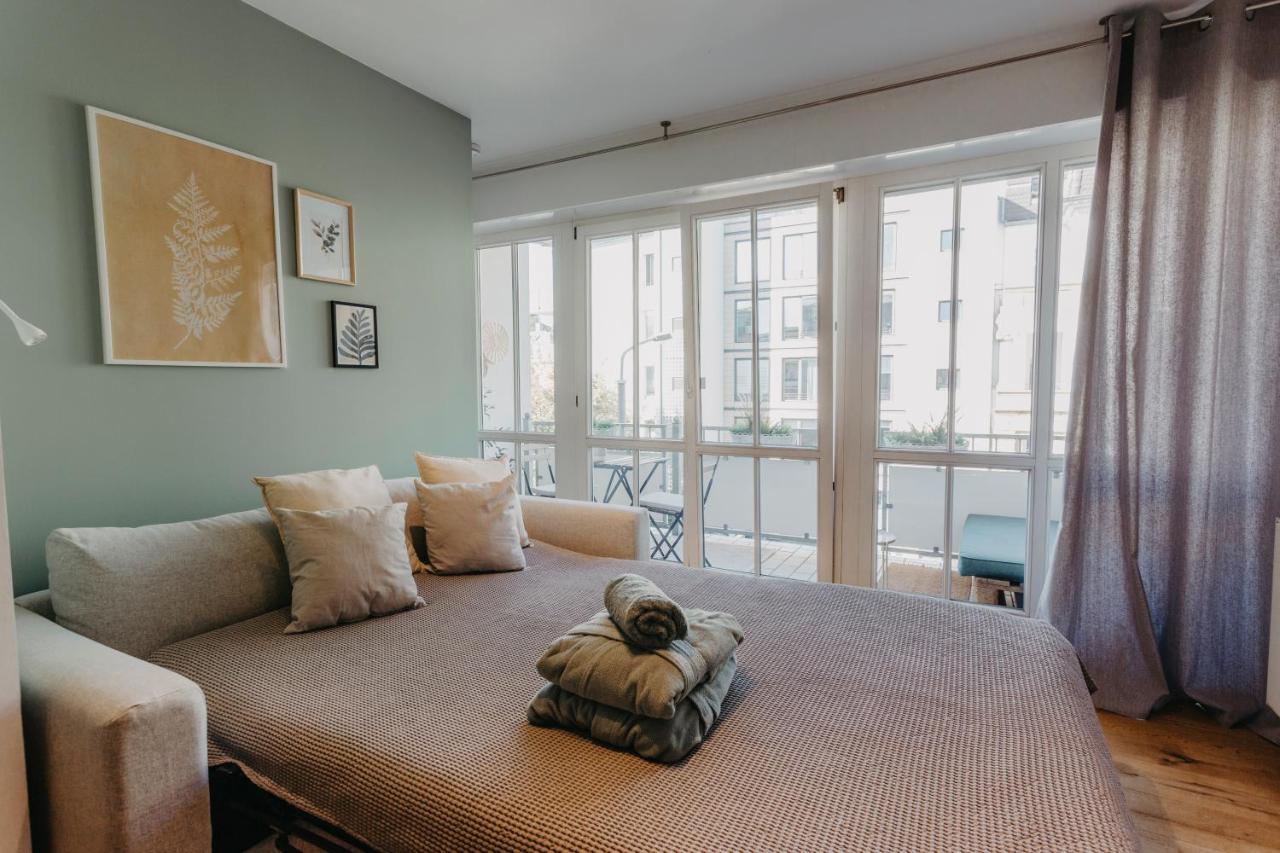 Traber Apartments Im Herzen Leipzigs Balkon Parkplatz 外观 照片